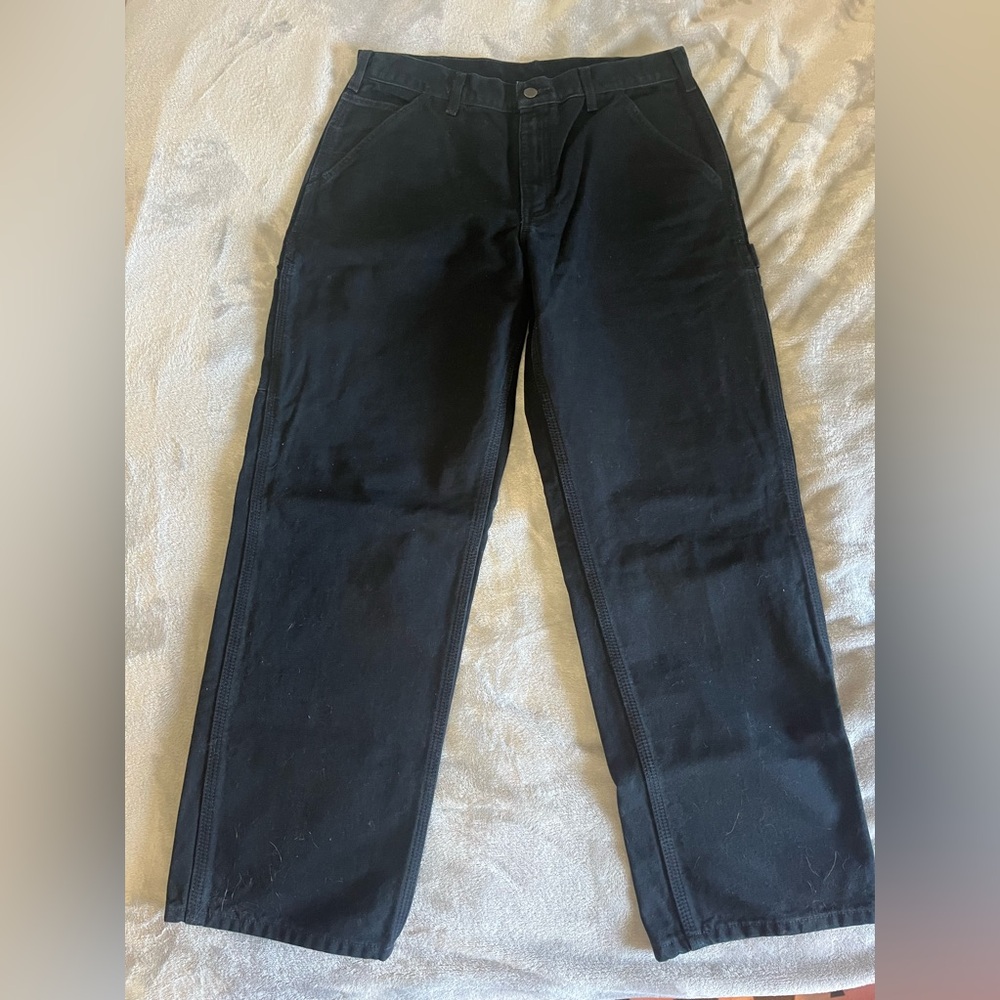 Carhartt quilt lined relaxed fit work jeans.